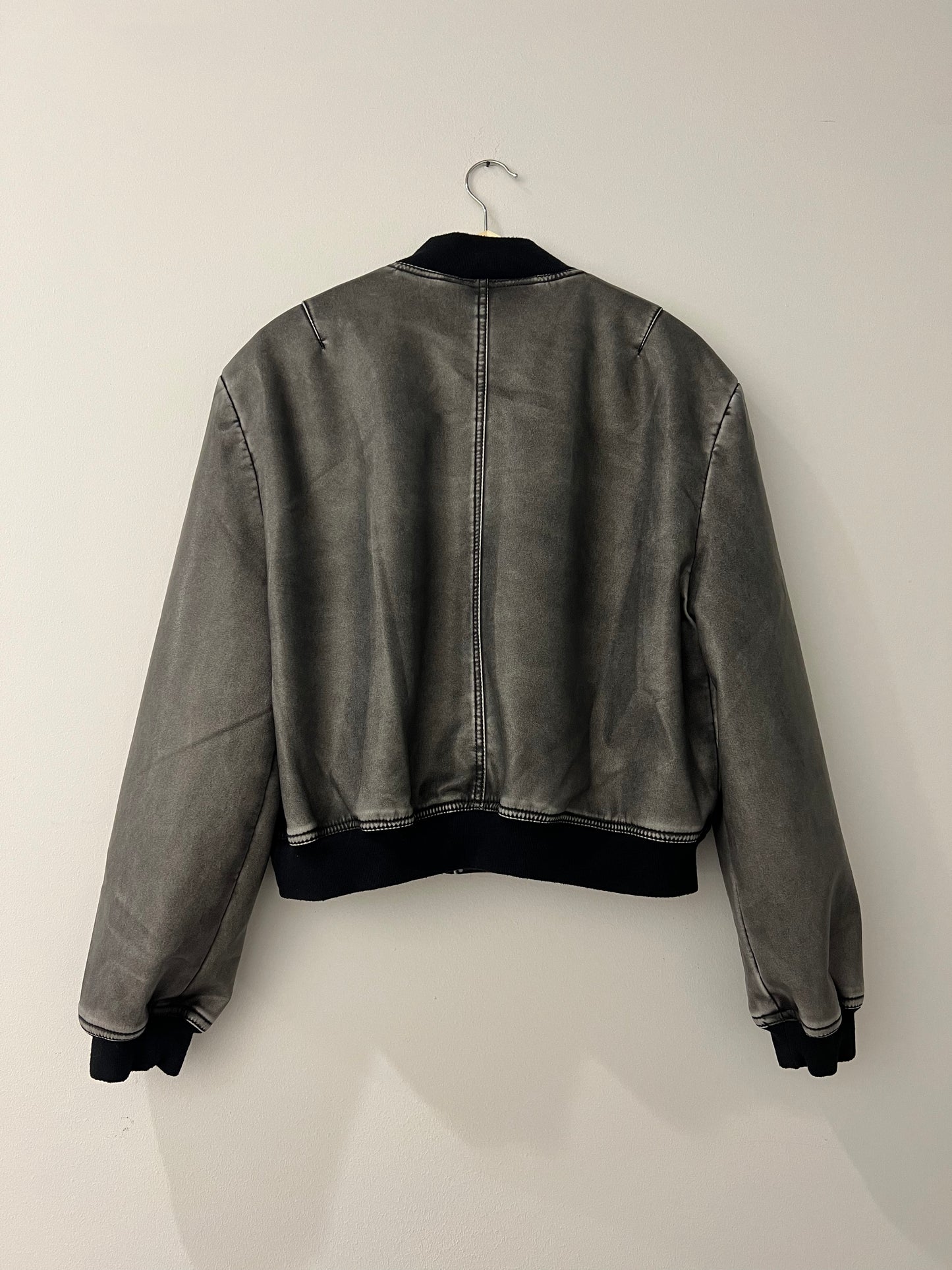 Bomberjacke Lederoptik Used