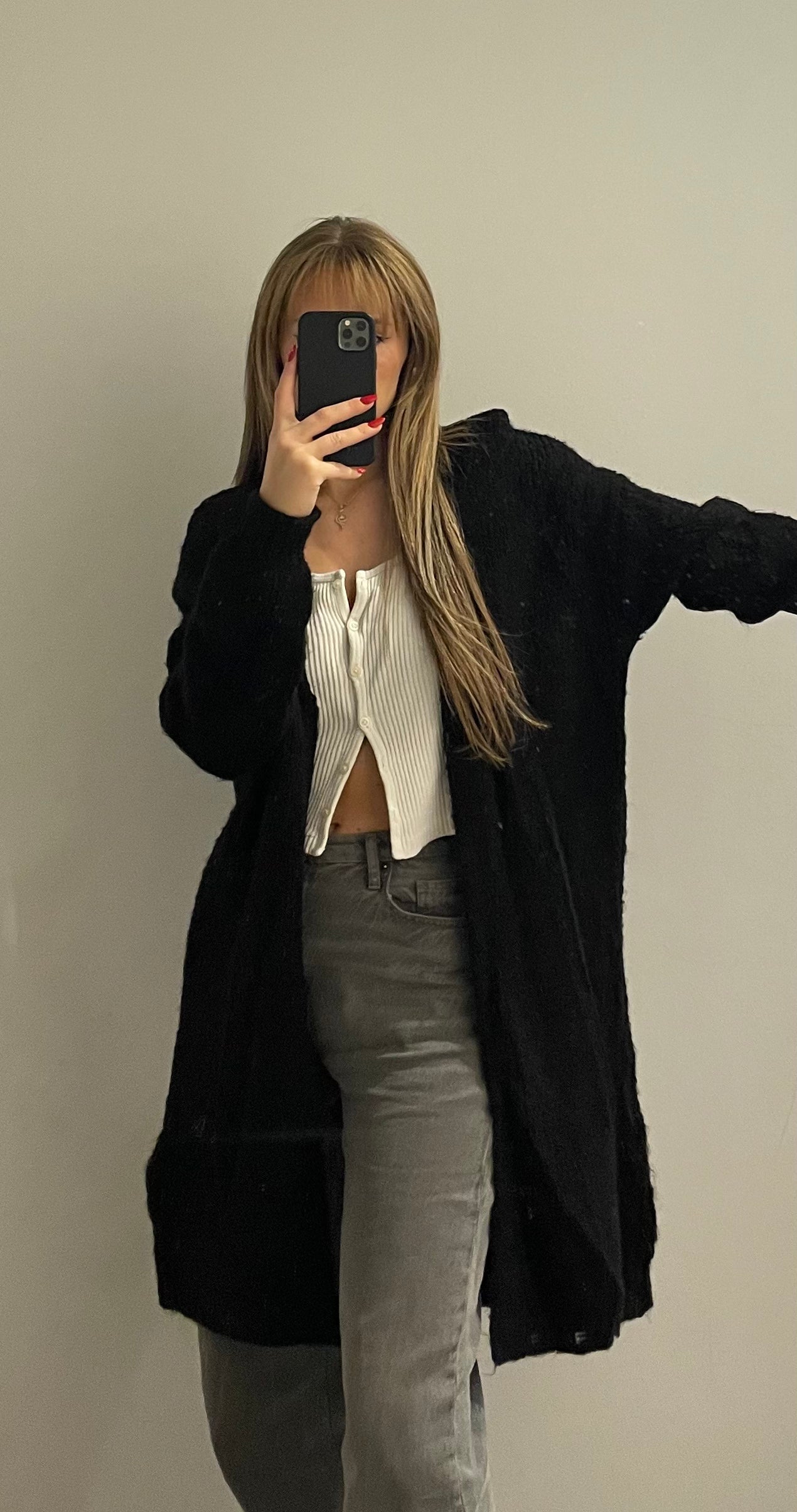 Cozy Cardigan Long Black