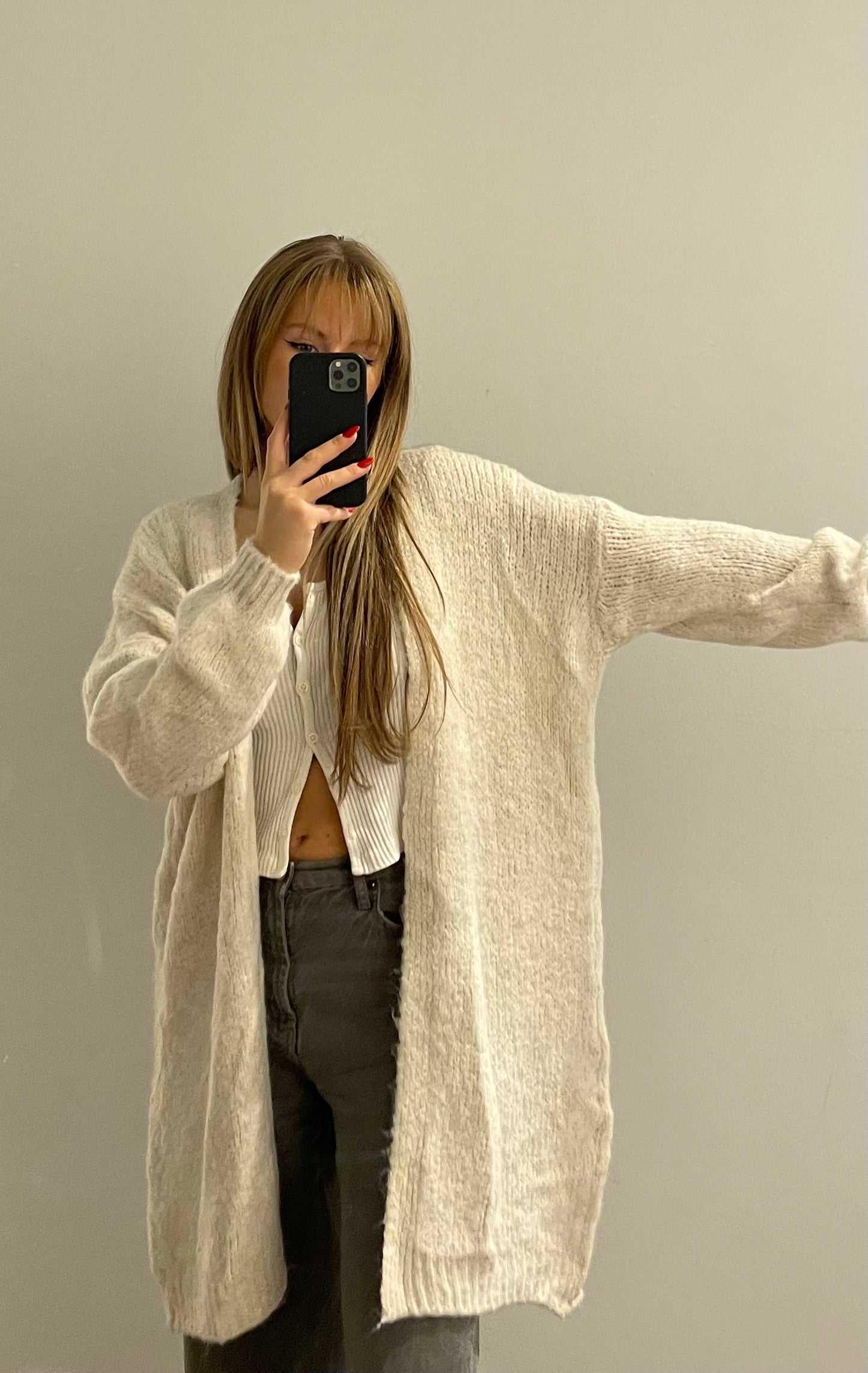Cozy Cardigan Long Off-White