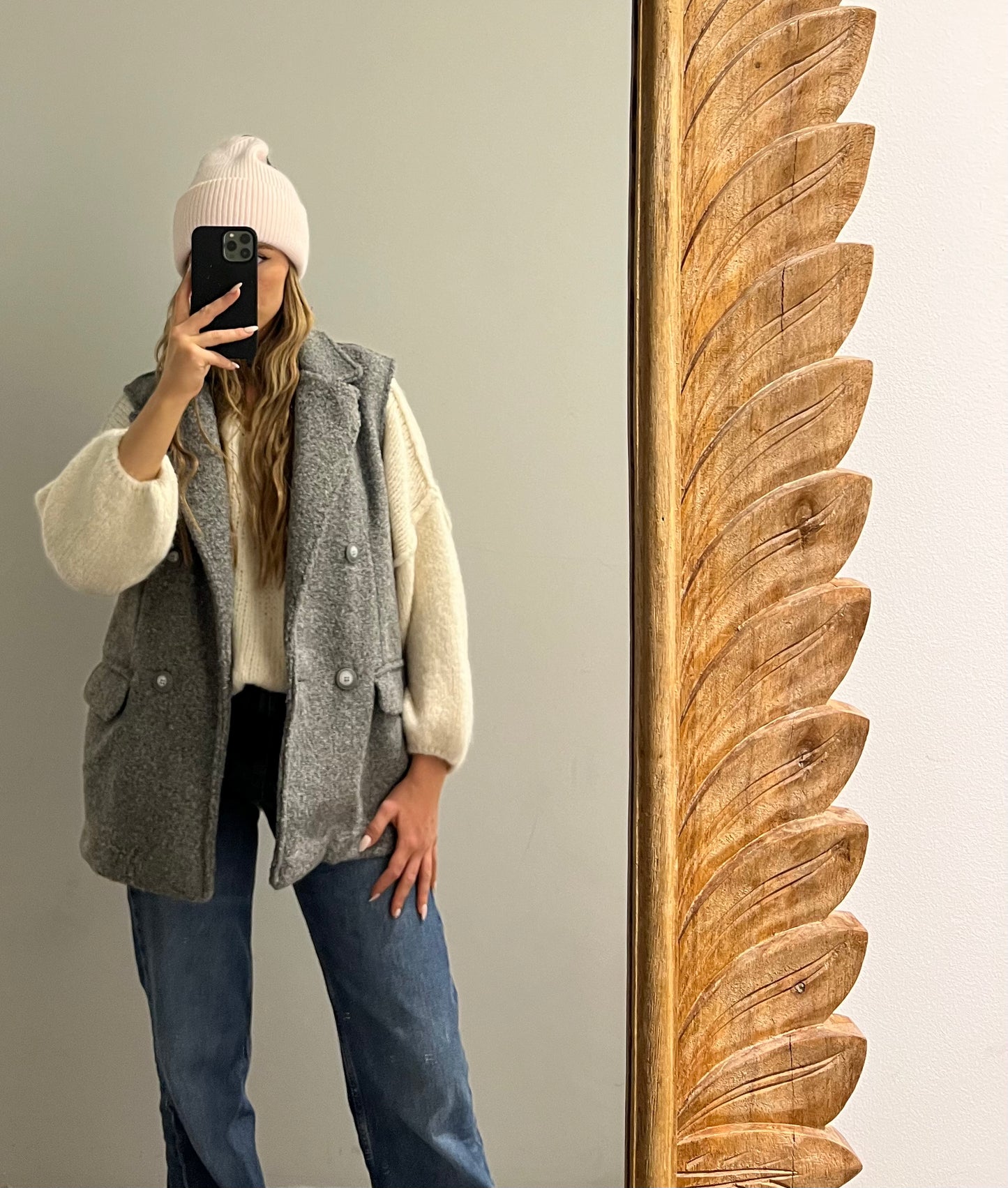 Winter Vest Grey Melange