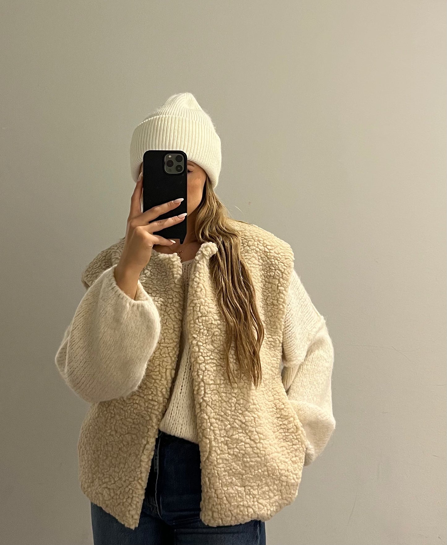 Teddy Vest Cozy Off-White