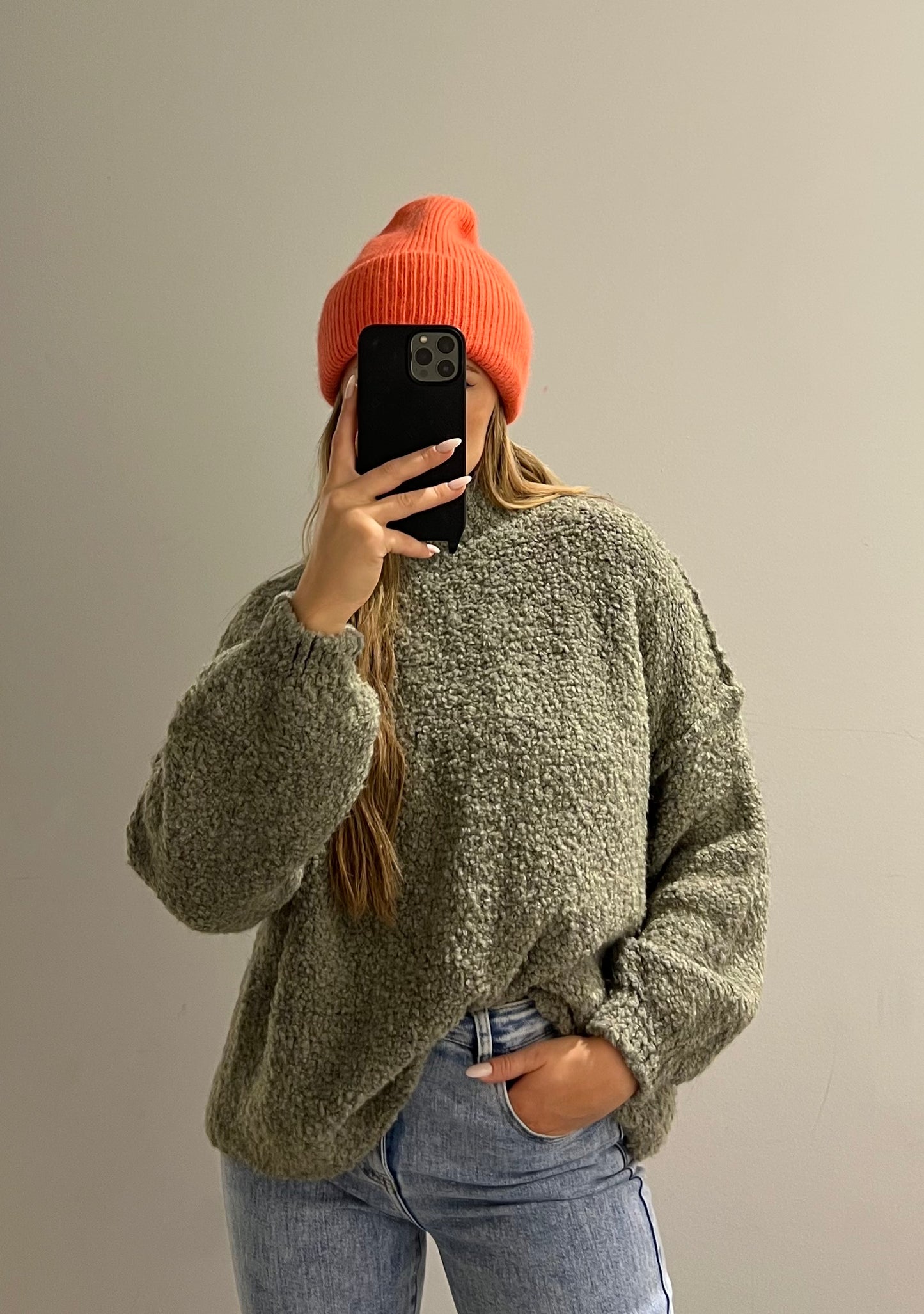 Pullover Cozy Bouclé Khaki