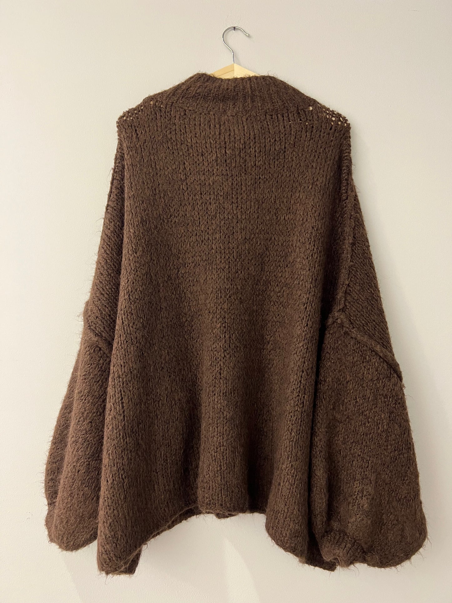 Pullover Cozy Knit High Neck Brown