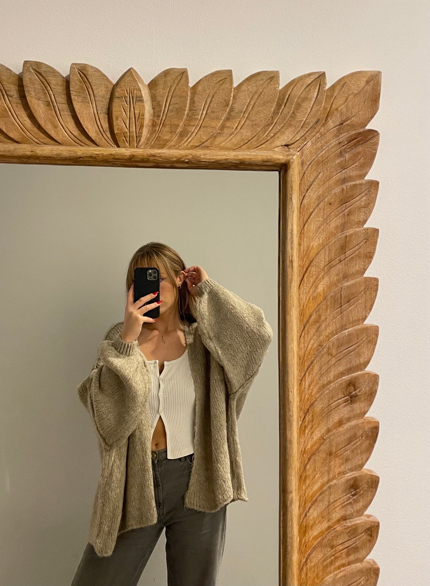 Cozy Cardigan Kurz Beige