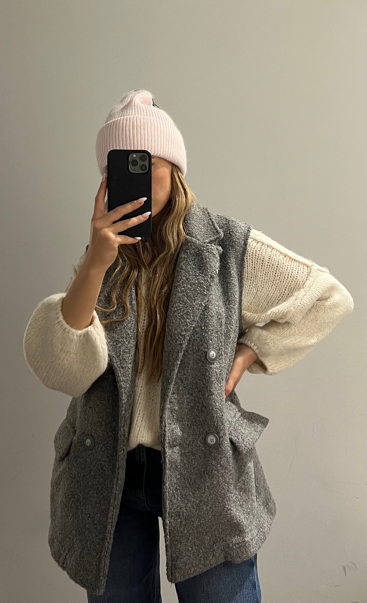 Winter Vest Grey Melange