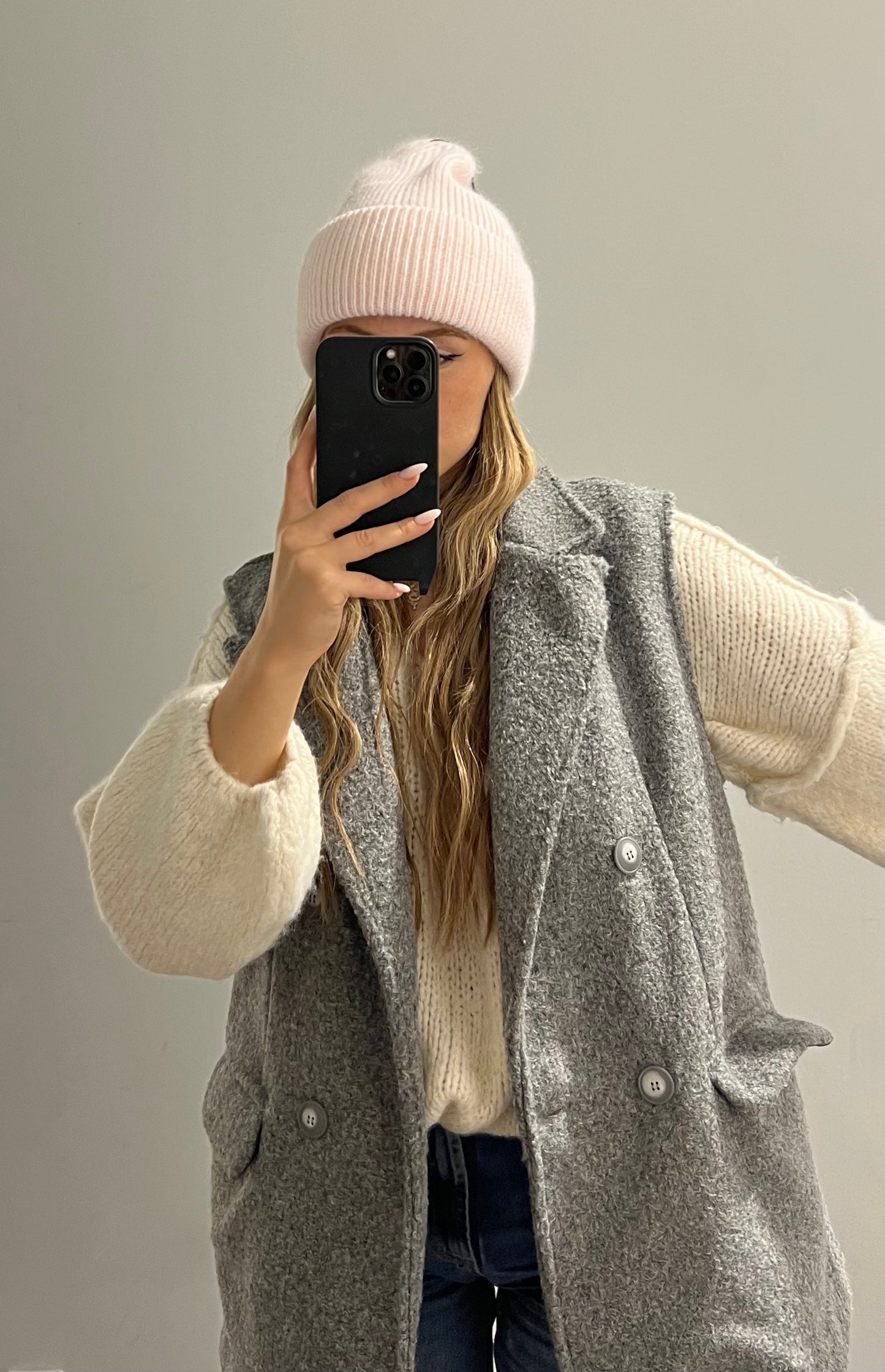 Winter Vest Grey Melange