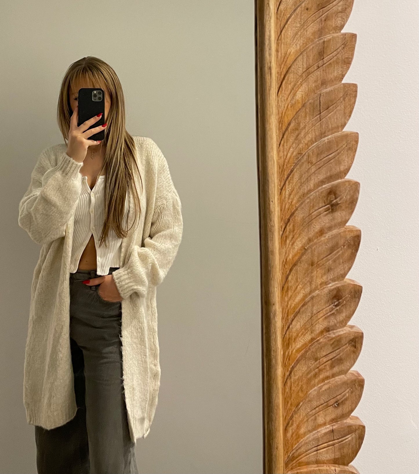 Cozy Cardigan Long Off-White