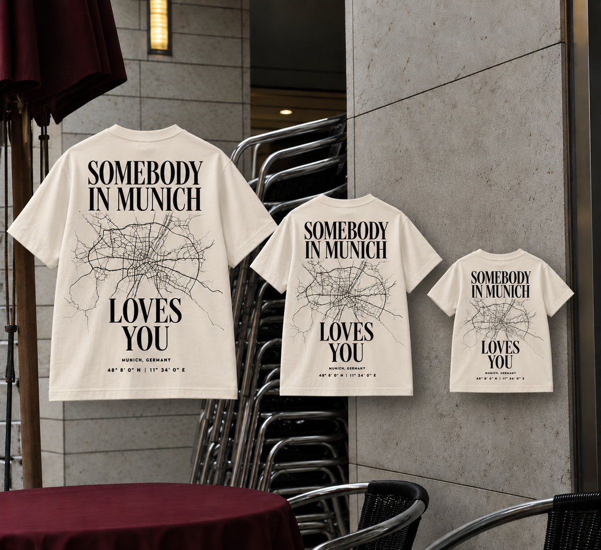 T-Shirt „SOMEBODY IN MUNICH LOVES YOU“