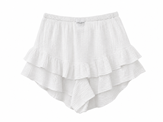Musselin Skort white