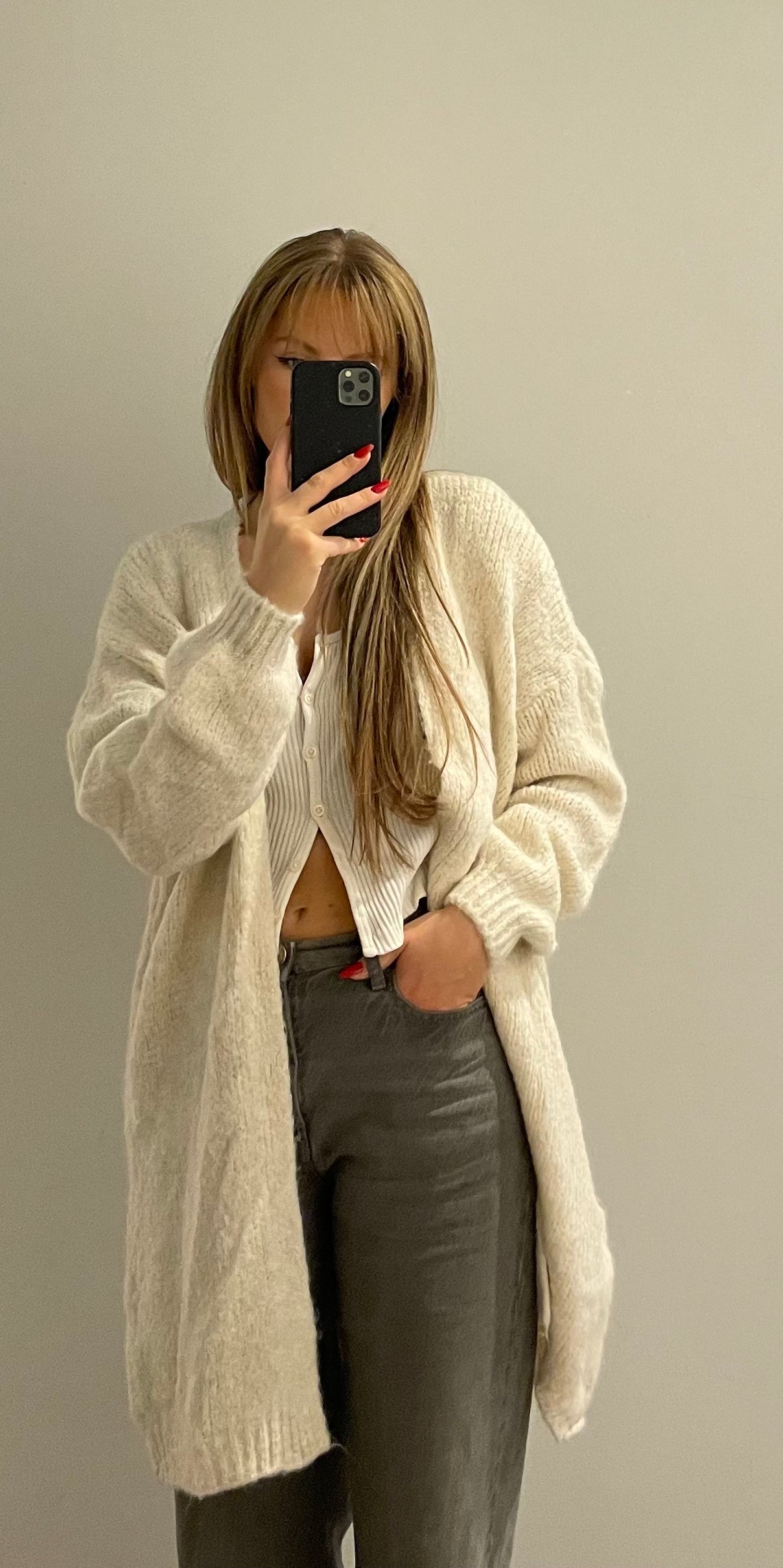 Cozy Cardigan Long Off-White