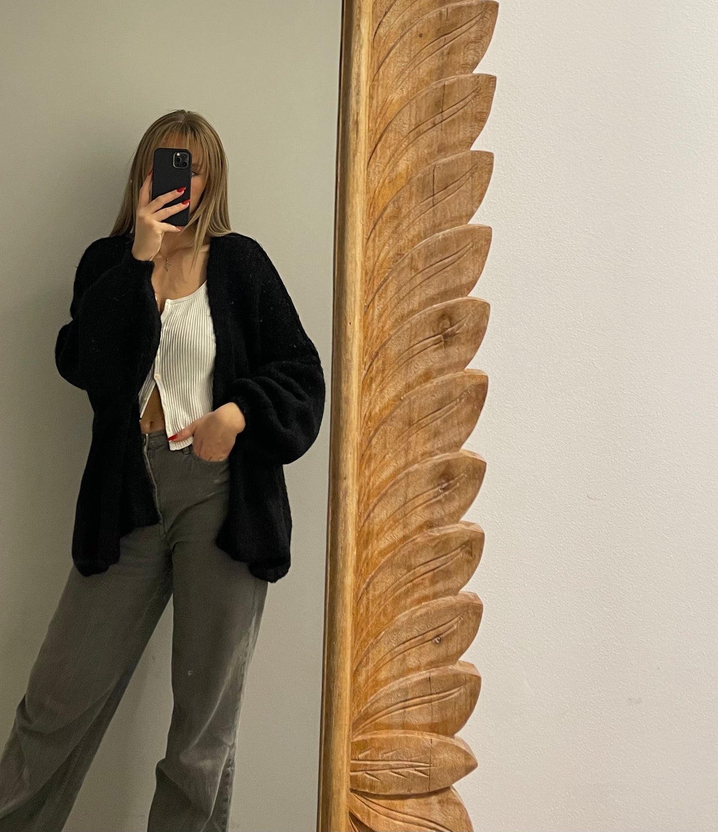 Cozy Cardigan Kurz Black