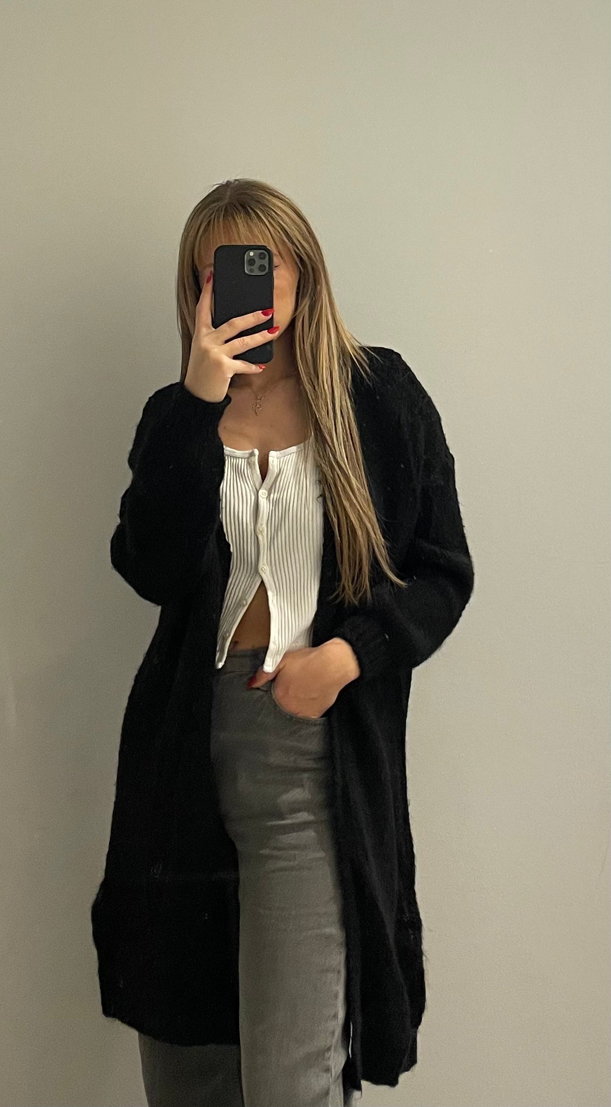 Cozy Cardigan Long Black