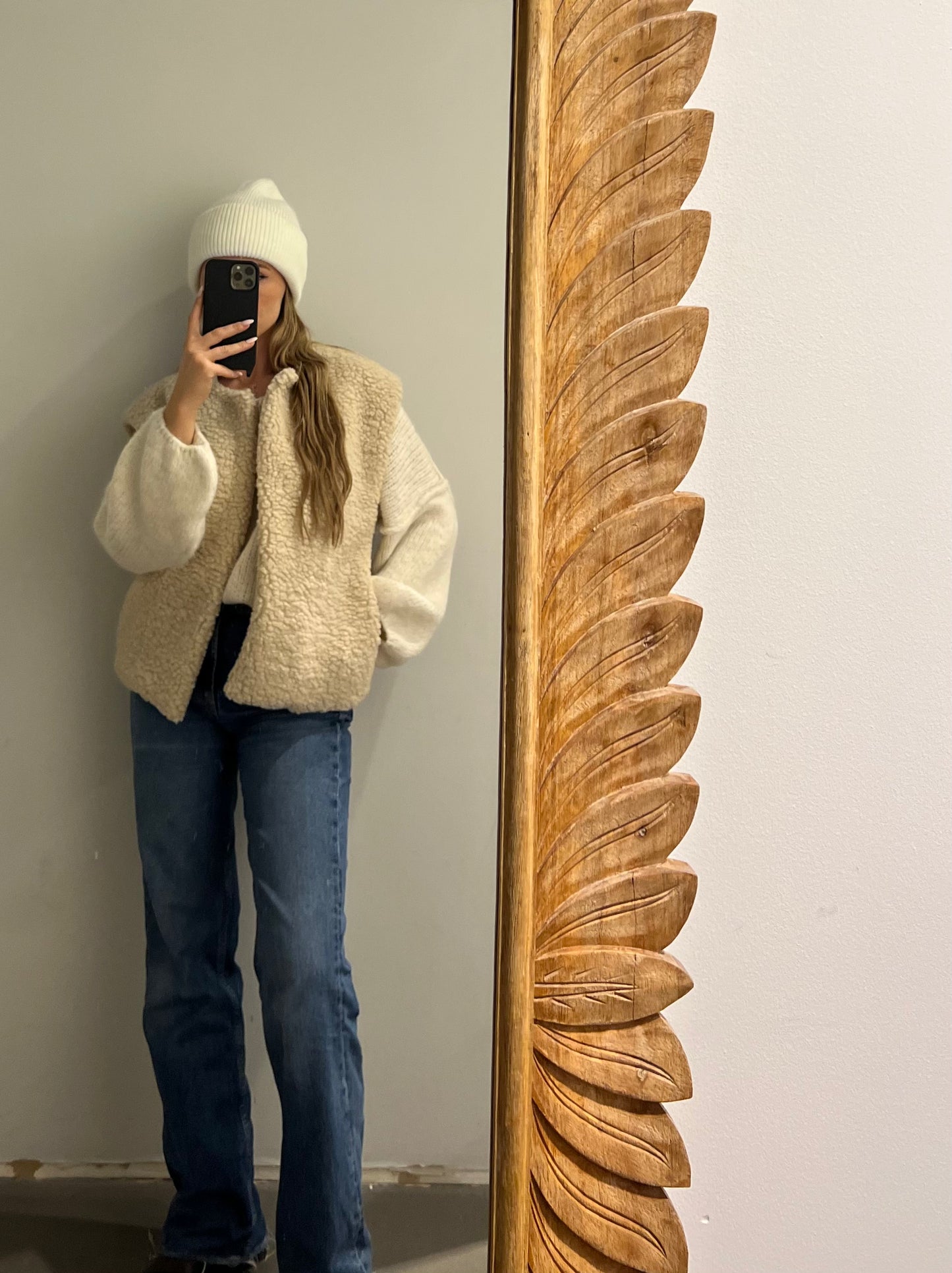 Teddy Vest Cozy Off-White