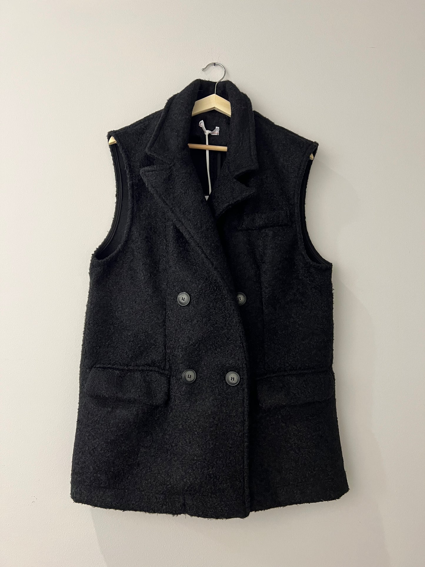 Winter Vest Black Melange