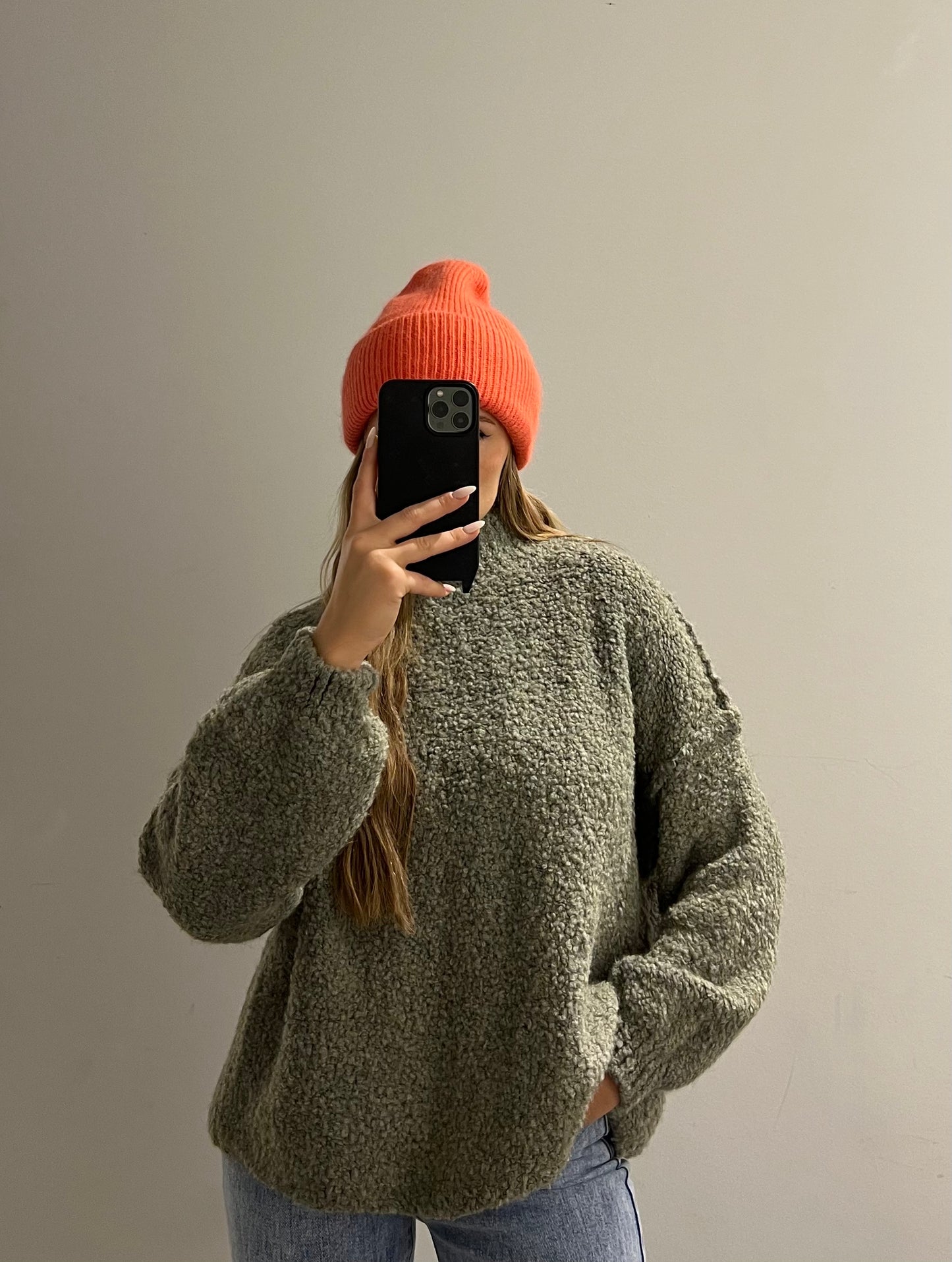 Pullover Cozy Bouclé Khaki