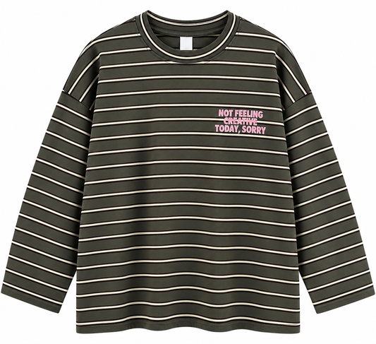 Sweatshirt "Not Creative" green