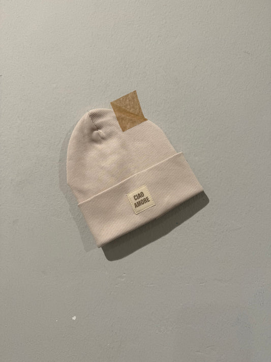 Beanie CIAO AMORE light beige