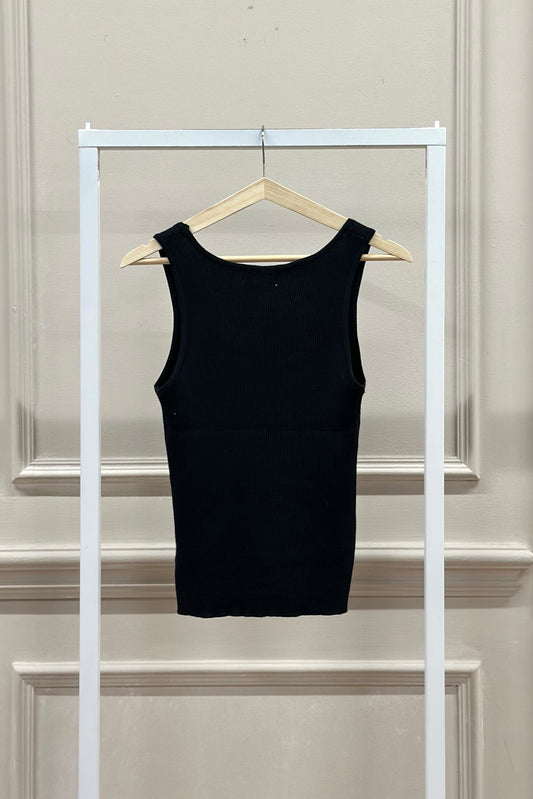 Schwarzes Basic-Top