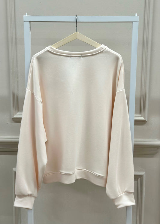 Life is Good Sweatshirt in Beige