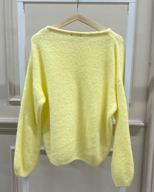 Alpaka Cardigan in Gelb