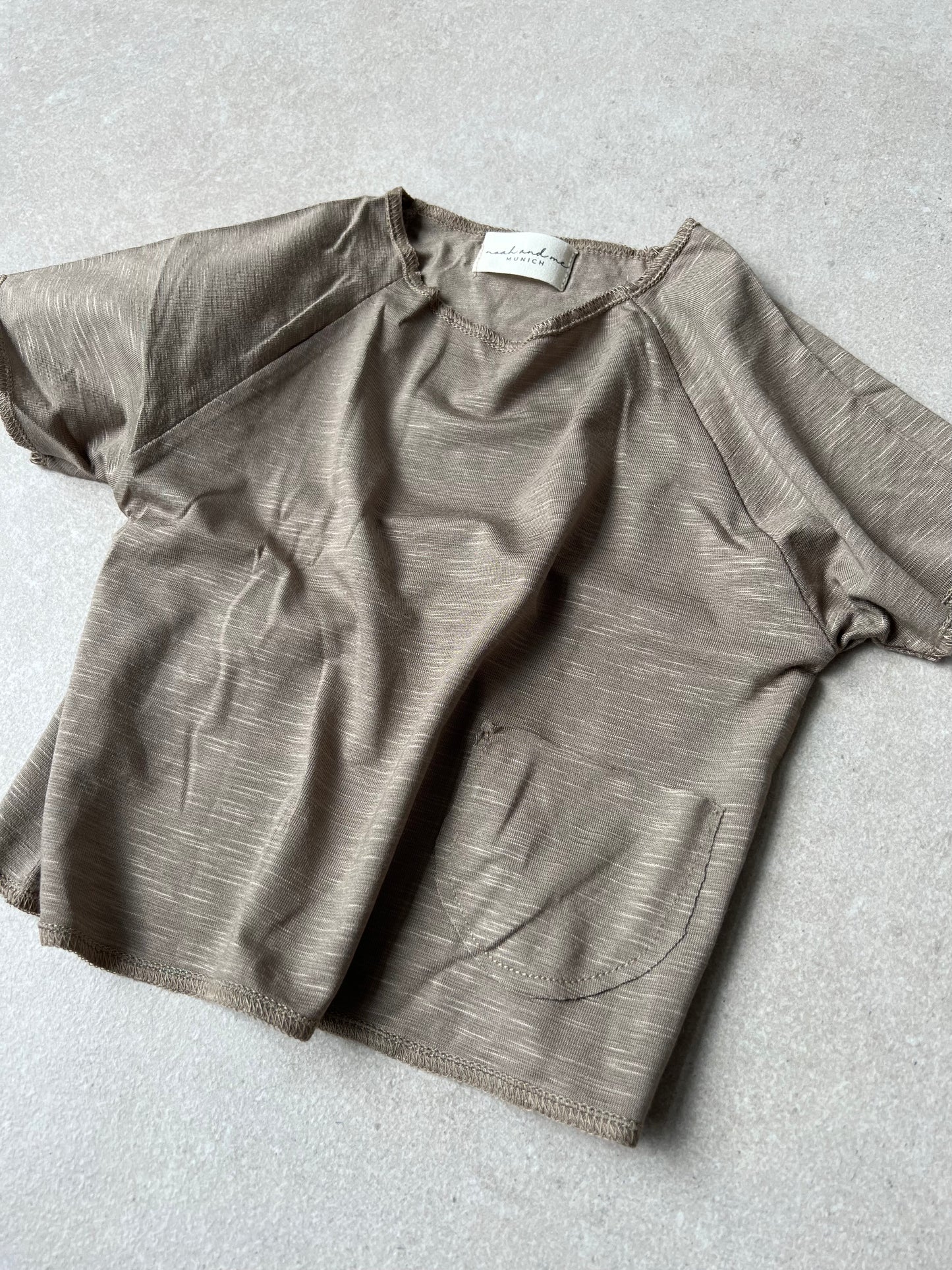 RAGLAN T-SHIRT TAUPE MELANGE