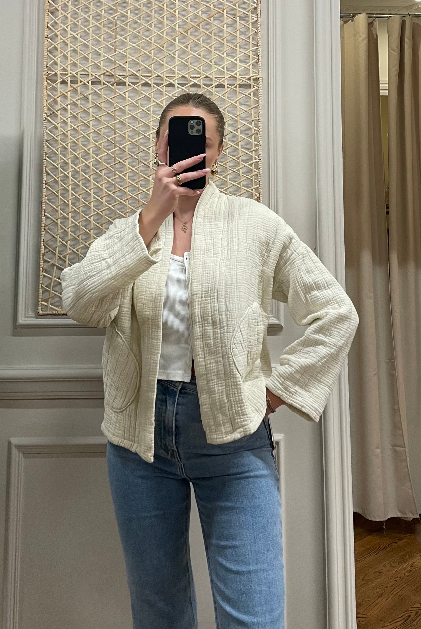 Milano Jacke Musselin in Beige