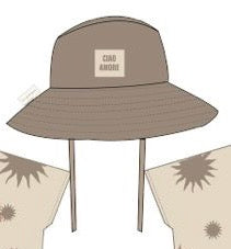 Kids Summer Bucket Hat taupe