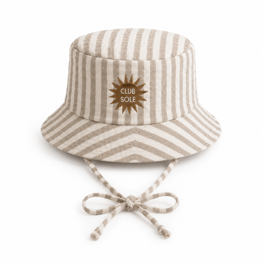 Kids Summer Musselin Bucket Hat striped