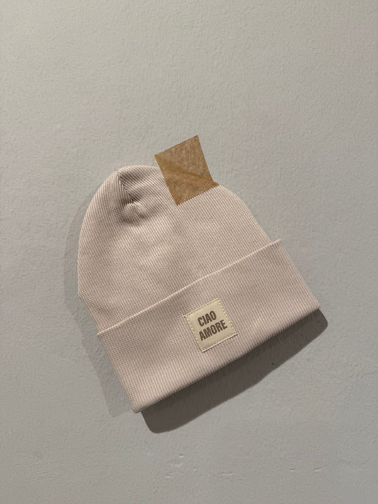 Beanie CIAO AMORE light beige