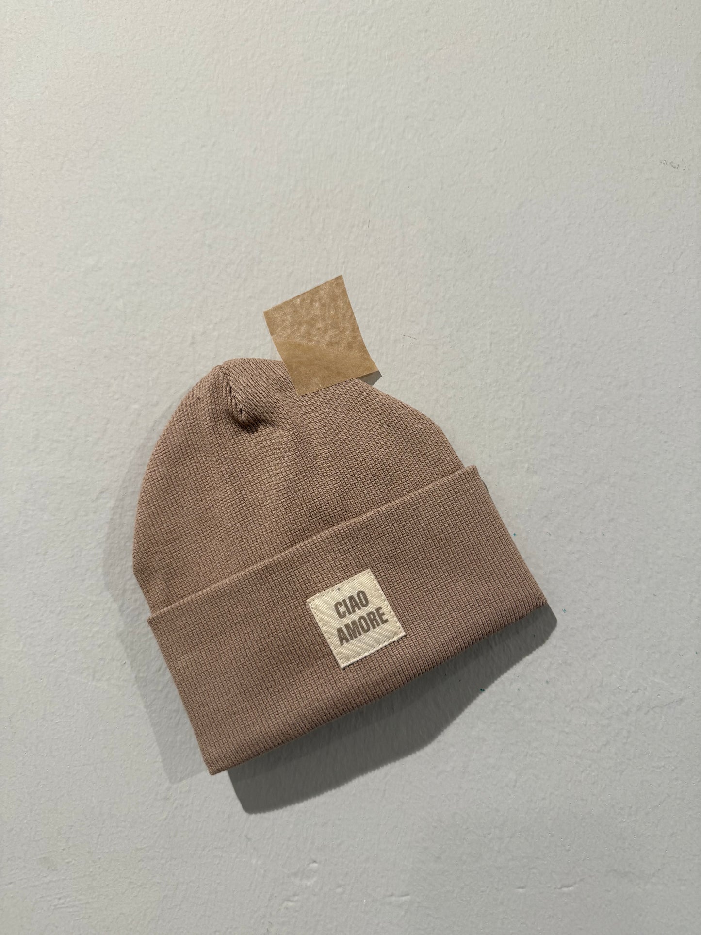 Beanie CIAO AMORE dark beige