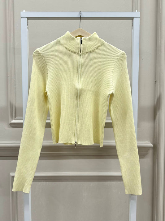 Cropped Zipup Cardigan
