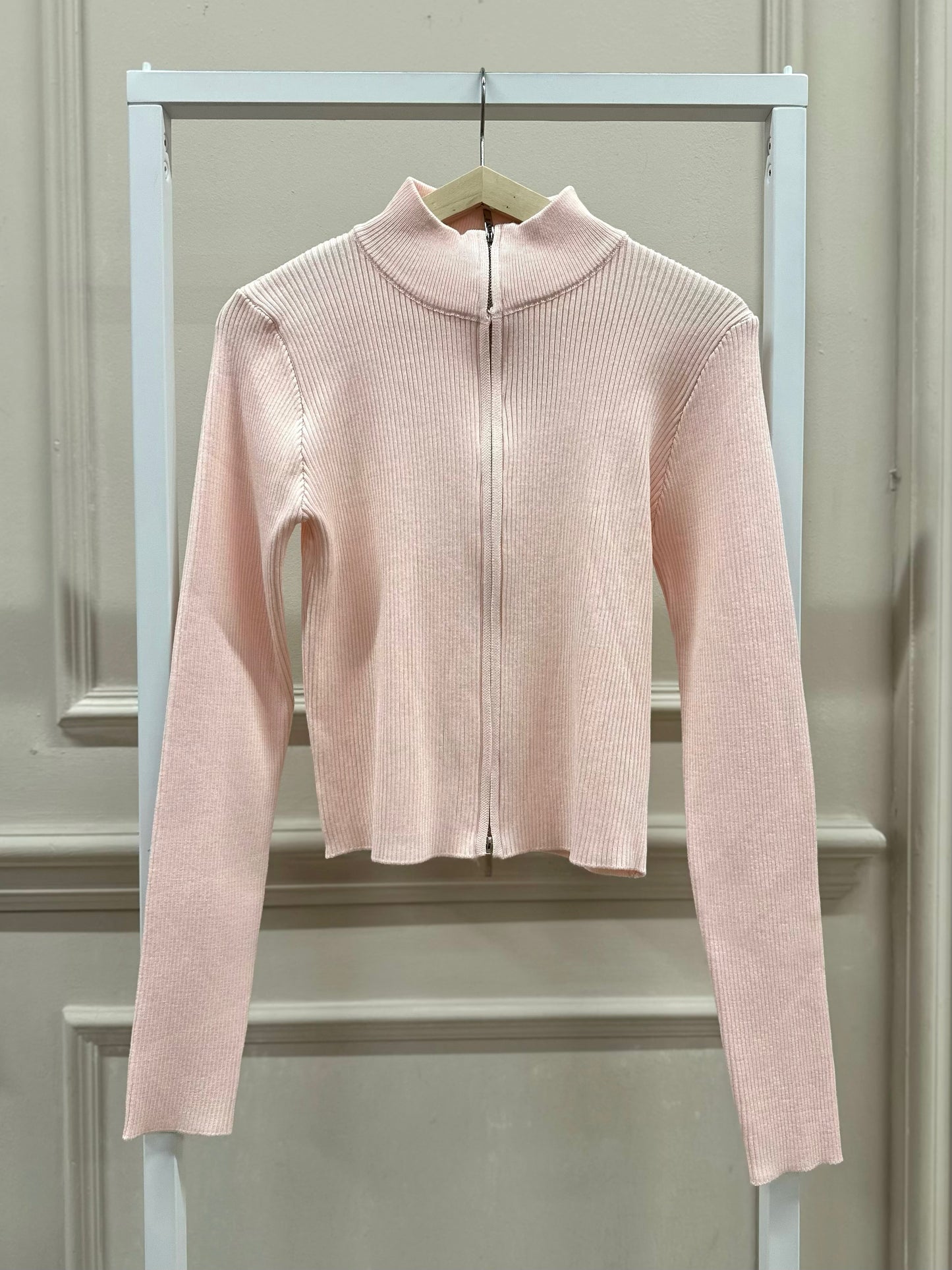 Cropped Zipup Cardigan