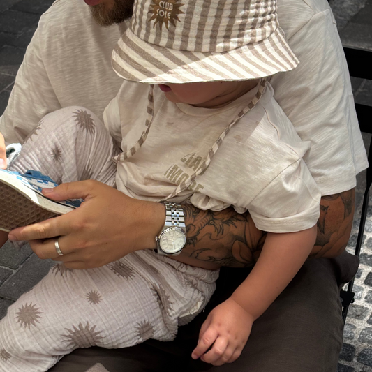 Kids Summer Musselin Bucket Hat striped