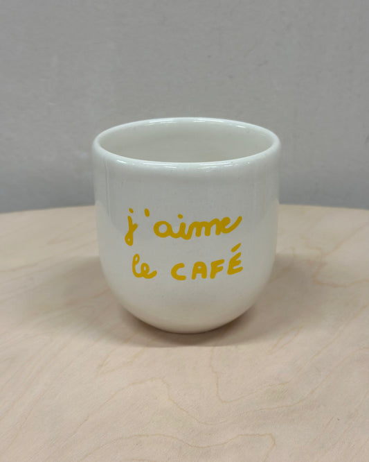 Statement Porzelanbecher "J'AIME LE CAFÉ"
