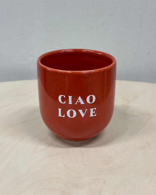 Statement Porzelanbecher "CIAO LOVE"