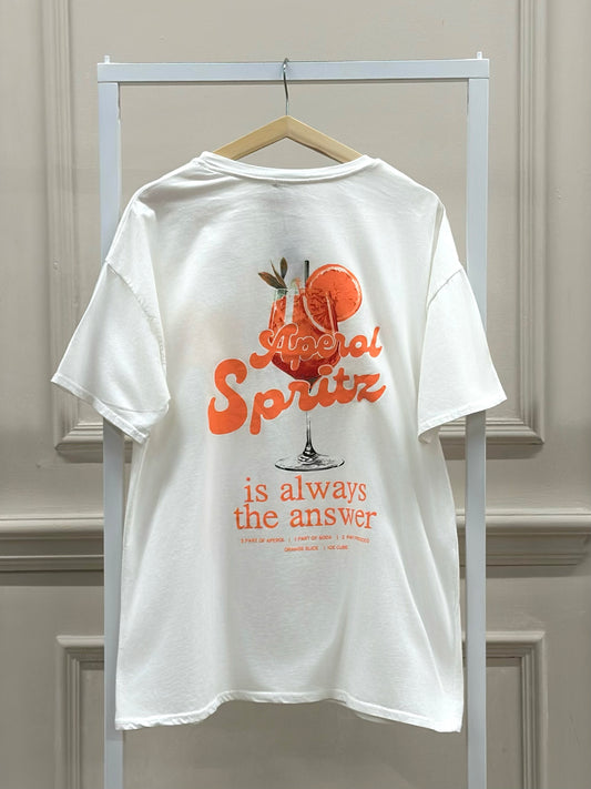 Aperol Spritz Signature Tee in Weiß