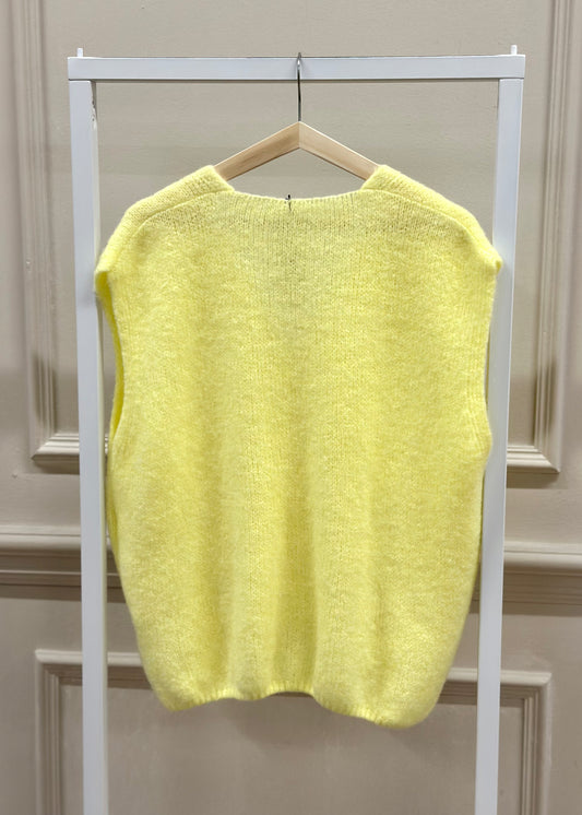 Alpaka Weste in Gelb