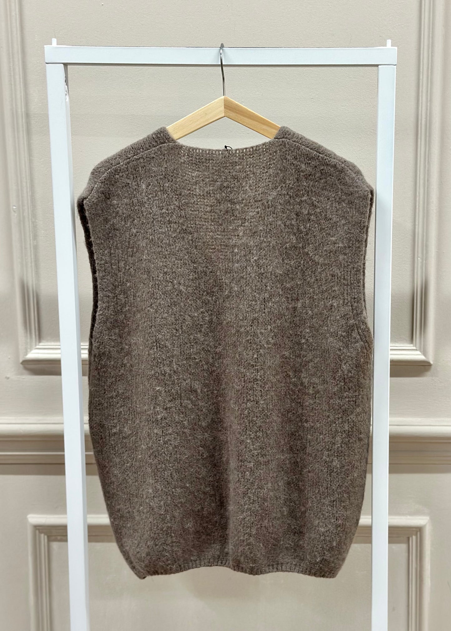 Alpaka Weste in Taupe