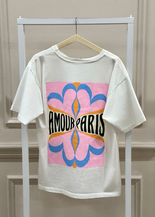 Amour Paris T-Shirt in Weiß