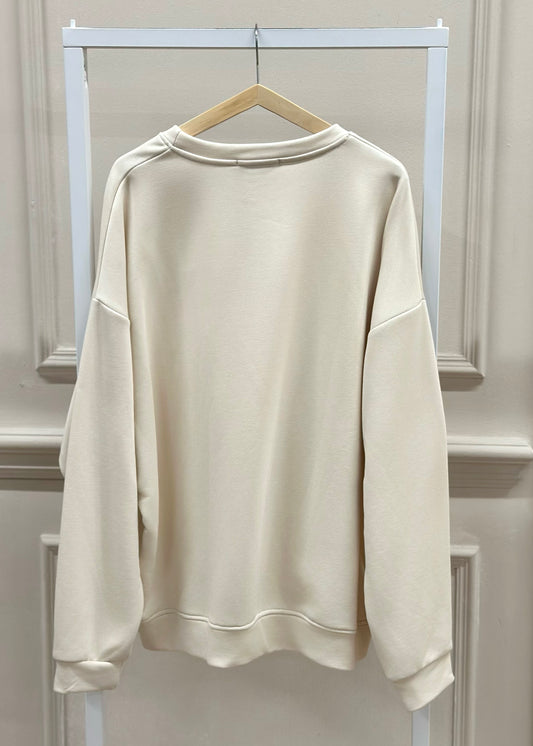 COOL MOMS CLUB Sweatshirt in Beige