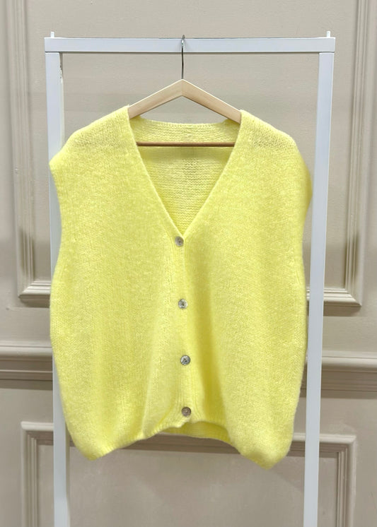 Alpaka Weste in Gelb