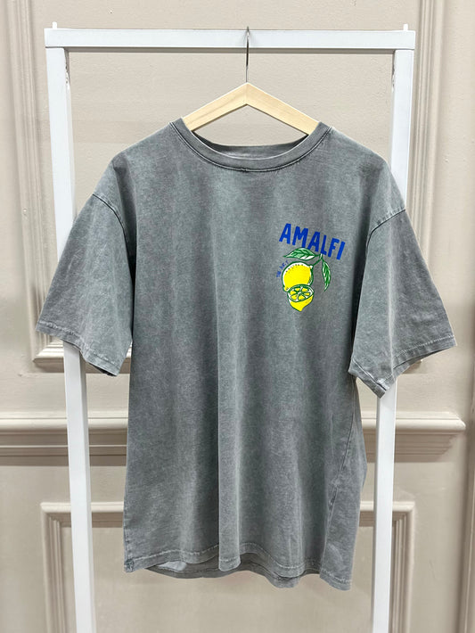 Amalfi Lemon T-Shirt in Grau