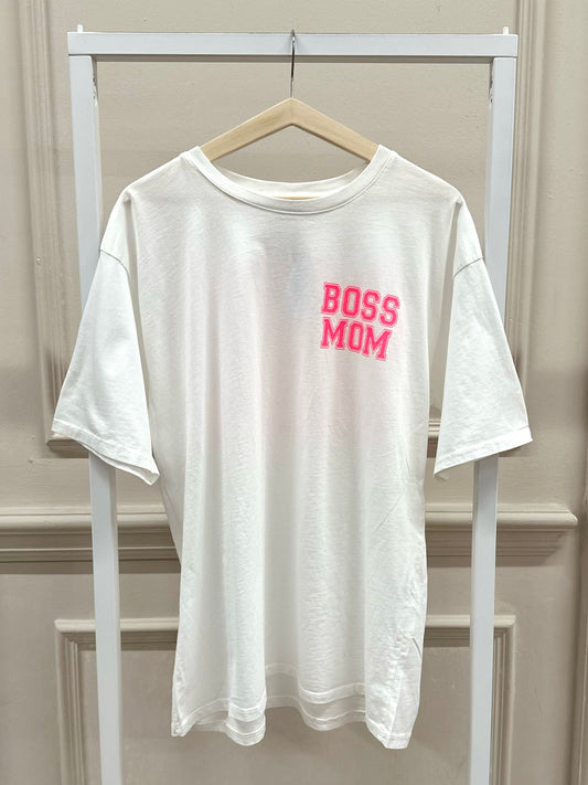 Boss Mom T-Shirt in Weiß