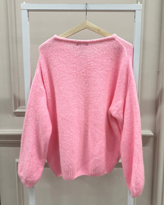 Alpaka Cardigan in Rosa