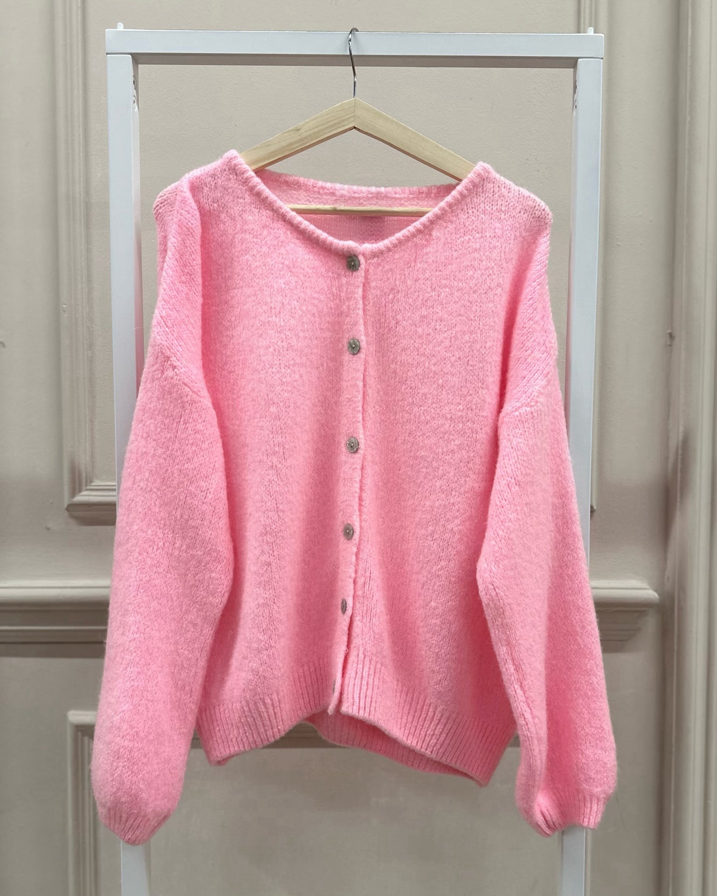 Alpaka Cardigan in Rosa