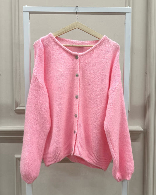 Alpaka Cardigan in Rosa