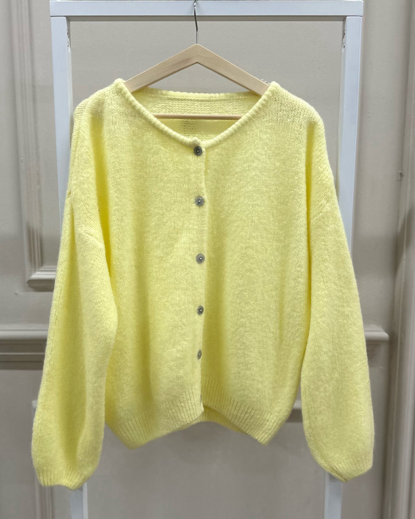 Alpaka Cardigan in Gelb