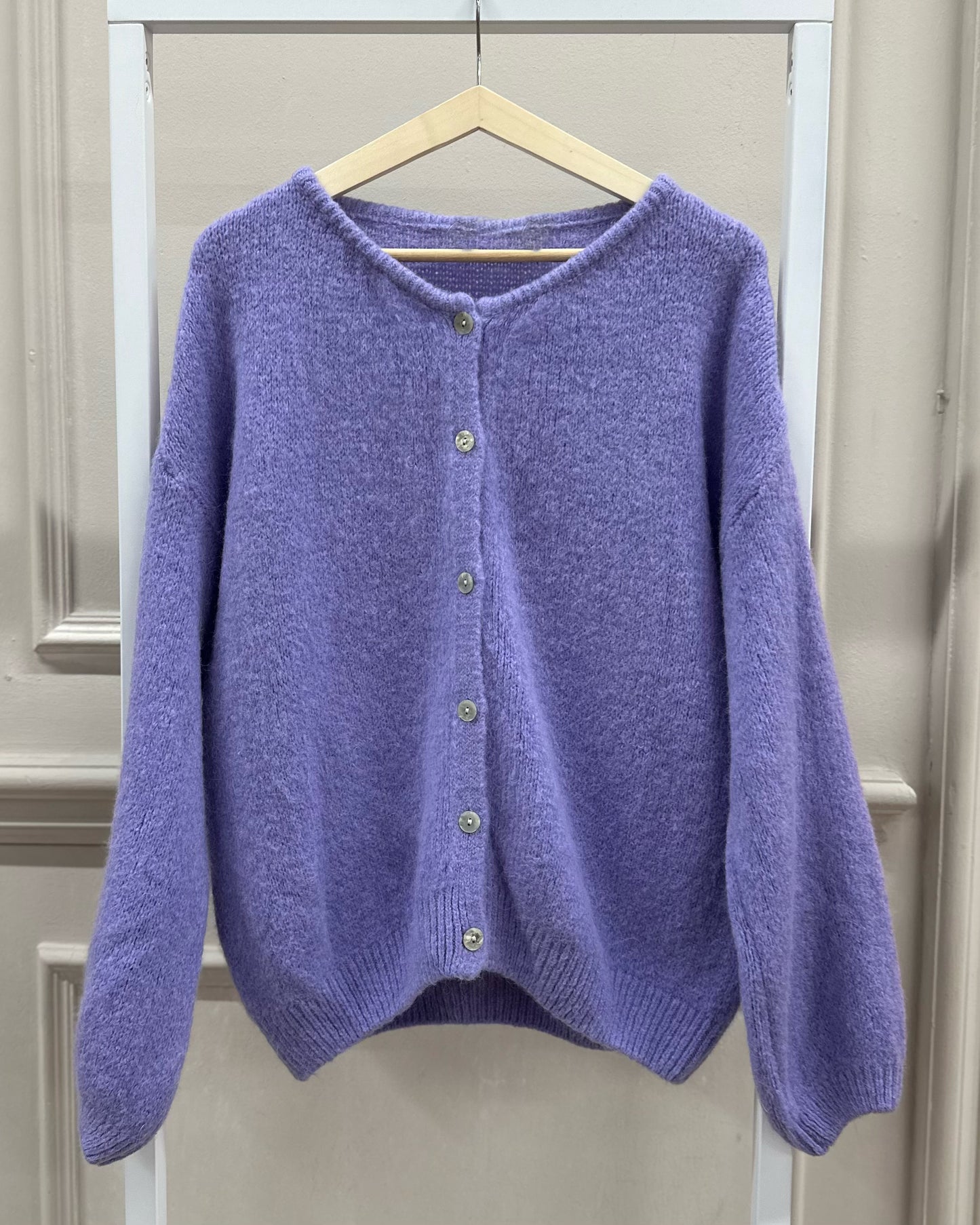 Alpaka Cardigan in Lila