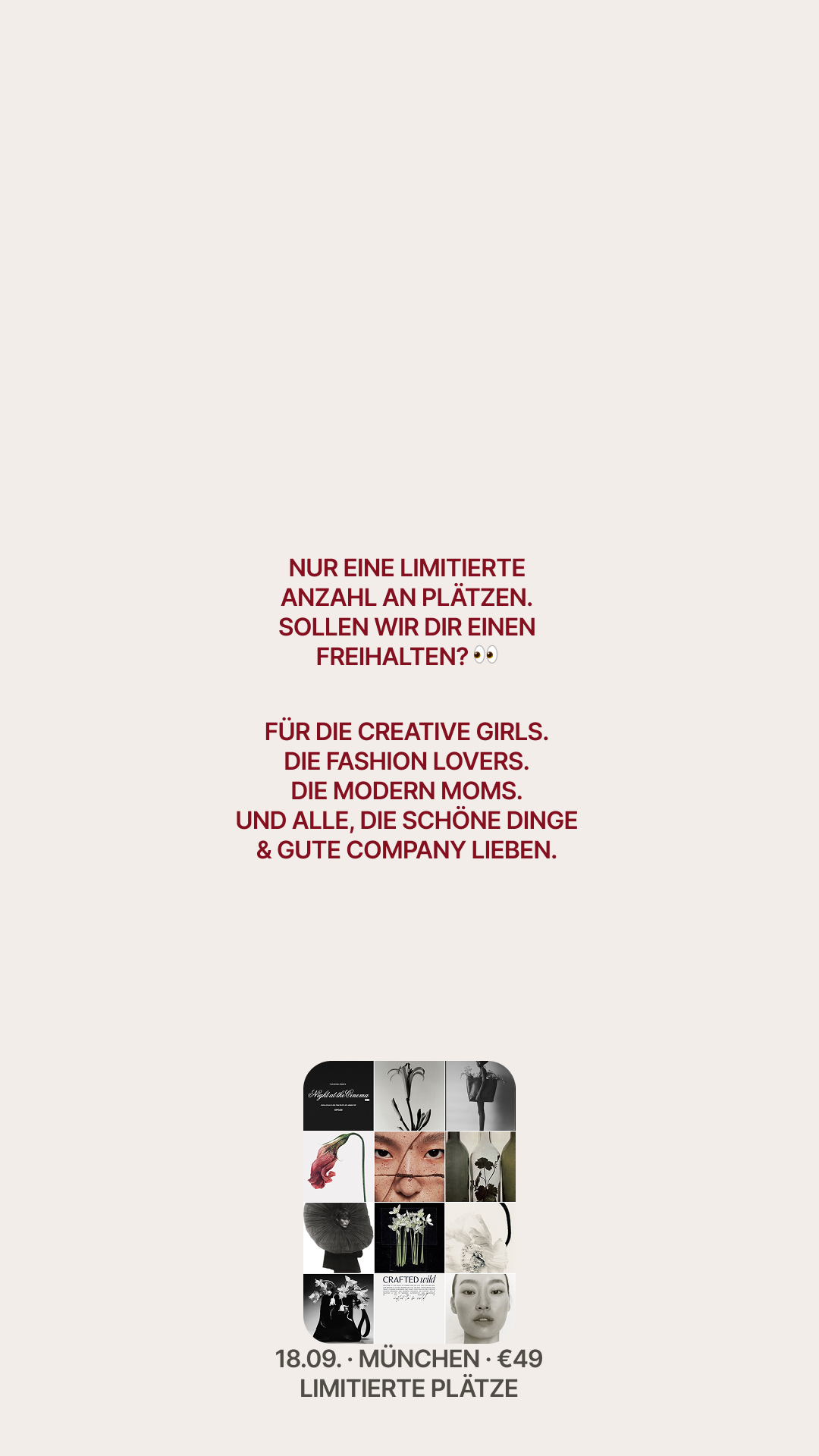 FLOWER WORKSHOP · 18/09
