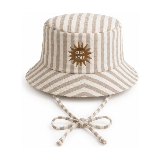 Kids Summer Musselin Bucket Hat striped